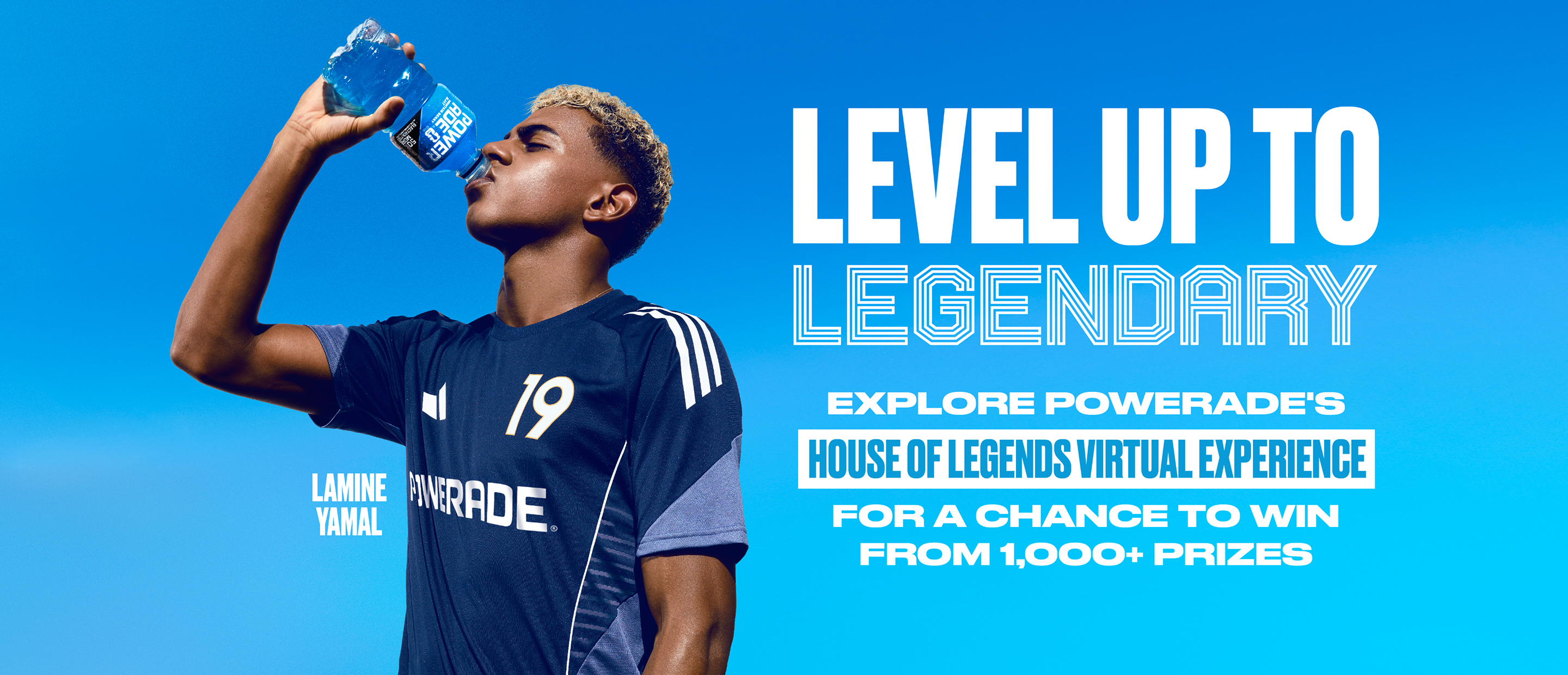 level up to legendary explore powerade's house of legends virtual experience for a chance to win from 1,000+ prizes